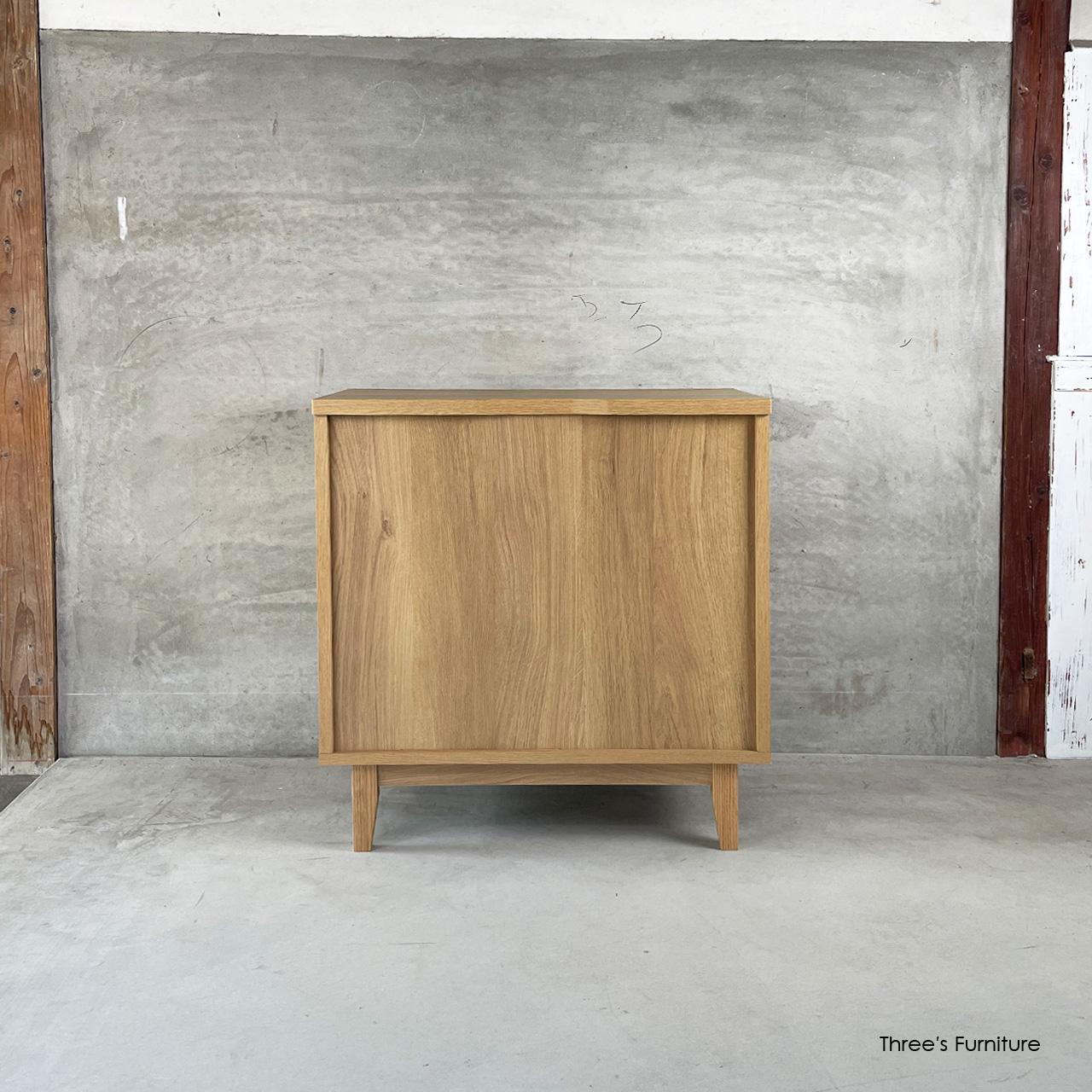 リビングチェスト チェスト リビング収納 引出し収納 木製脚 オーク無垢材 コンパクト 大人かわいい ｗ71 | 8枚目